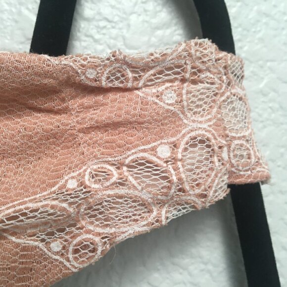 Pink Lace Dress Boho V-neck A-line Small American Rag Sleevless - Picture 8 of 15